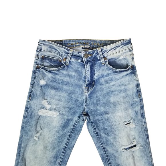 American Eagle Next Level Flex Distressed Skinny Jeans Size 30x33 - Picture 4 of 8